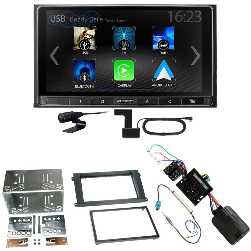 ZENEC Z-N538 Android Auto CarPlay DAB+ Einbauset für Porsche Cayenne ab 2007 - Bild 1 von 1