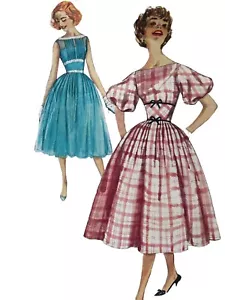 Simplicity Sewing Pattern 2332 Dress Bateau Full Skirt Size 11 VTG - Picture 1 of 3