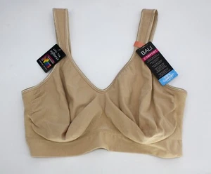 NUEVO CON ETIQUETAS SUJETADOR BALI Cool Comfort sin cables DF3484 BEIGE $44 3XL - Imagen 1 de 5