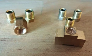 Kit adaptador de derivación ABS de línea de freno personalizado 3/16" 3 puertos Tee Fitting, unión de 1/4" - Imagen 1 de 6