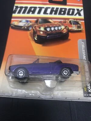 2009 Matchbox Karmann Ghia Convertible Heritage Classics Series Purple New - Image 1 of 3
