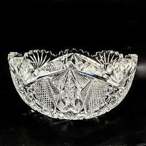 Antique American Brilliant Cut Glass Bowl C. 1912 - Picture 1 of 10