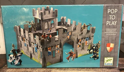 Djeco Pop to Play Средневековый Замок Крепкий Картон 4+ Pop вместе Части.  Новый - Изображение 1 из 4