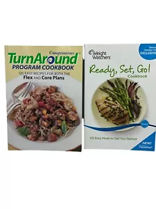 Weight Watchers Set of 2 Cookbooks, Ready Set Go and Turnaround Program - Foto 1 di 2