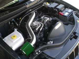 Black Green long Air Intake kit for 2005-10 Jeep Grand Cherokee Commander 3.7 V6 - Foto 1 di 1