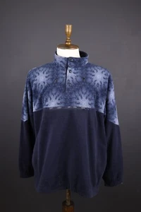 FILA Blue Vintage Fleece Anorak Jacket Size XL - Picture 1 of 13