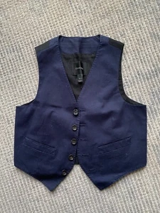 New Jcrew Crewcuts Boys' Ludlow suit vest Italian chino 6-7 Y Vintage Navy C8013 - Picture 1 of 7
