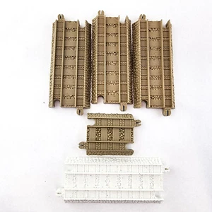 Thomas & Friends Plastic Track Tan & White Lot of 5 Mattel Straight 2009 - Picture 1 of 6
