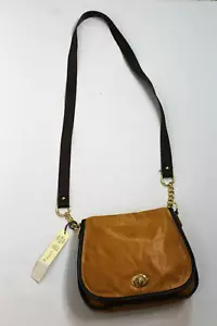 NWT KATE LANDRY Cross Body Purse Shoulder Yellow Brown Cornhusk NWT - Picture 1 of 12
