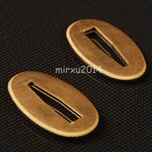 Rondella distanziale spada Seppa ottone spesso per spada samurai giapponese mantenere 2 pezzi - Foto 1 di 3