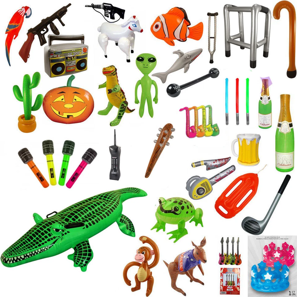 New INFLATABLE BLOW UP TOYS Halloween Stag Hawaiian Beach Hen Fancy Dress Party - Image 1 of 1