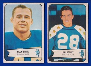 2 BEARS LOT 1954 BOWMAN #121 JIM DOOLEY #106 BILLY STONE VGEX NO CREASES