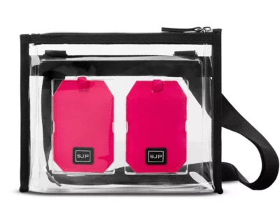 Sarah Jessica Parker Clear Crossbody Bag with Luggage Tag Set - Image 1 of 4