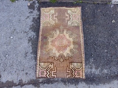 Alfombra de corredor antigua, alfombra de escalera, kilim turco vintage pequeño, alfombra hecha a mano corredor Foto 1 de 4