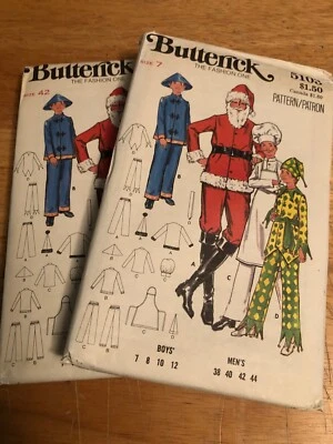🌸 1969 BUTTERICK #5103 - ADULT or CHILDS SANTA-CHINESE SUIT-ELF-CHEF PATTERN - Image 1 of 2