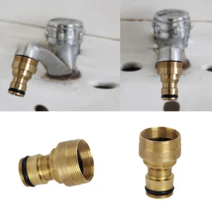 2x Universal Kitchen Tap Connector Mixer Garden Hose Adaptor Pipe Joiner Fitting - Picture 1 of 12