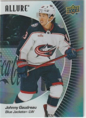 2023-24 Upper Deck Allure Black Rainbow #43 Johnny Gaudreau Blue Jackets - Image 1 of 2