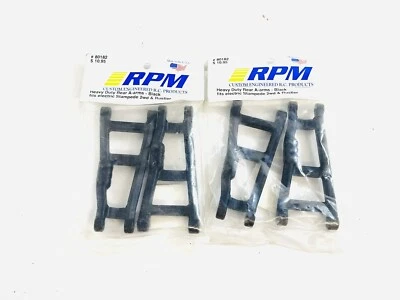 New RPM 80182 Rear A-arms Black Traxxas Stampede 2WD Rustler 2 Packages - Image 1 of 2