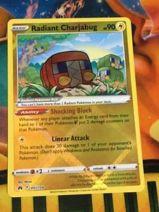 C343 Pokemon TCG Crown Zenith Radiant Charjabug #051 NM-M Holo - Bild 1 von 12