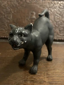 Rare Antique Lucky Black Cat / Witches Cat Figurine - Most Likely Continental - Picture 1 of 9