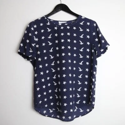 Blusa Equipment Mujer Osprey Rayas Estampadas Riley Camiseta Azul Marino Talla XS Foto 1 de 4