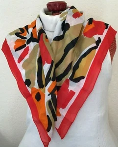 BEAUTIFUL VIBRANT COLOR SCARF BY SYMPHONY DESIGNS MADE IN ITALY - Picture 1 of 12