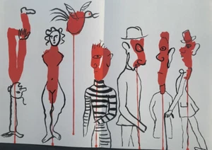 Alexander Calder "Dripping Figures" Original Lithograph Derrière le Miroir, 1966 - Picture 1 of 3
