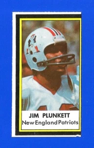 1971 DELL FOOTBALL STAMP #NNO JIM PLUNKETT RC EX+/EXMINT NEW ENGLAND PATRIOTS - Picture 1 of 1