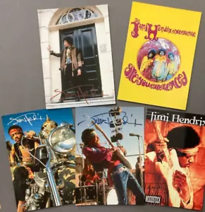¡CINCO hermosas postales de Jimi Hendrix de la compañía Acuario 2008! - Imagen 1 de 2