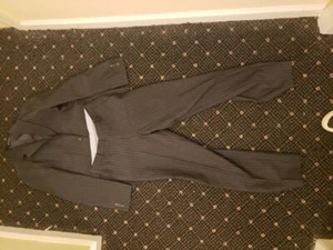 Nautica Boy’s 2-Piece Formal Suit Blazer & Pants Gray Size 12 Small Stain - Picture 1 of 1