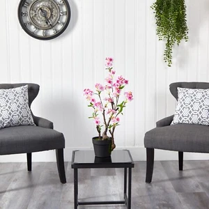 2.5’ Cherry Blossom Flowering Artificial Plant Home Office Decor. Retail $76 - Picture 1 of 2