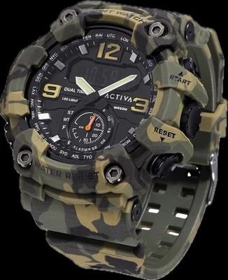 Reloj Digital Activa X Invicta BlackOps 56mm, Verde Camuflaje (ACW1637-004) Foto 1 de 4