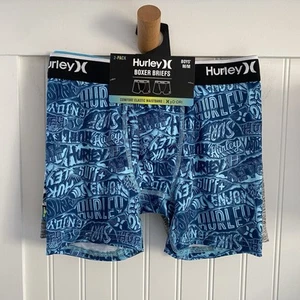 Hurley Boys Teens Boxer Briefs 2-Pack H2O-Dri Underwear Shark & Logo Medium NEW - Picture 1 of 6
