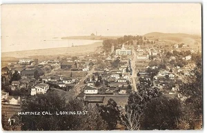 Antique RPPC California MARTINEZ Bird's Eye View Contra Costa Co. 1911 Postcard - Picture 1 of 2