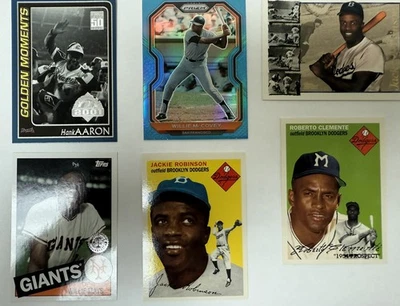 1995-2021 Topps & Panini Mays Робинсон Аарон Клементе Маккови 6 карт современный лот - Изображение 1 из 4