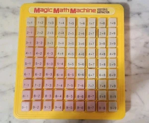 Máquina mágica de matemáticas suma y resta vintage 1988 amarilla  - Imagen 1 de 3