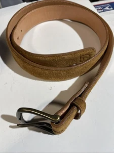 Handmade Tecovas Men Camel Suede Genuine Bovine Leather Belt Size 42 - Picture 1 of 11
