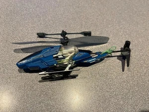 AS IS Air Hogs Havoc Blue Helicopter HTF Green Remote Control Parts Repair Toy - Picture 1 of 3