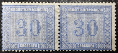 Germany 1869 Norddeutscher Postbezirk NDP #26 Pair MH OG VF - Image 1 of 4