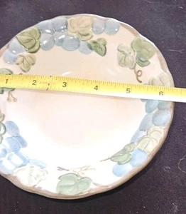 Vintage Poppy Trail Metlox Blue Grapes Bowls 6.5" Set Of 4 USA Made - Picture 1 of 4