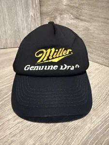 Gorra Miller Genuina Draft Trucker Gorra Malla Negra Snapback Hecha en Corea De Colección - Imagen 1 de 6