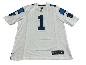 Nike NFL Carolina Panthers Cam Newton Jersey Uomo Taglia Large #1 Bianco - Foto 1 di 15