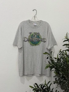 Vintage 90s Tim Sheppard “I Am Determined” Christian Graphic T-Shirt Size XL - Picture 1 of 6