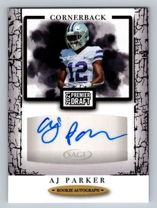 A.J. Parker 2021 SAGE Premier Draft Rookie Autographs Black #A116 Kansas State - Bild 1 von 2