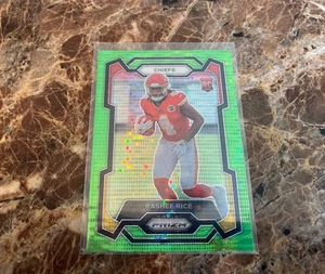 2023 Panini Prizm Rashee Rice Card #350 Neon Green Pulsar Rookie RC Chiefs - Picture 1 of 1