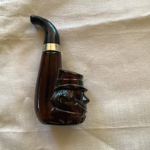 LARGE (7.5 INCHES) - AVON BOTTLE - GLASS PIPE LEPRACHAN - No AFTER-SHAVE Empty - Picture 1 of 1