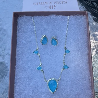 Bomb Party Simply Sets RBP6873 The Priscilla LC Topacio Azul Aqua con Cuarzo Plata Foto 1 de 2