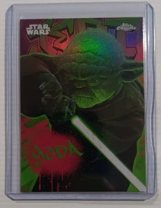 2025 Topps Chrome Star Wars Galactic Graffiti YODA GG-21 - Bild 1 von 19