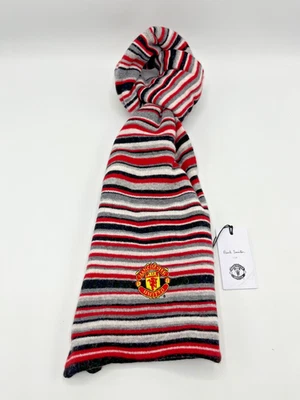 PAUL SMITH x MANCHESTER UNITED Man Utd 'Multi Stripe' Scarf - Image 1 of 4