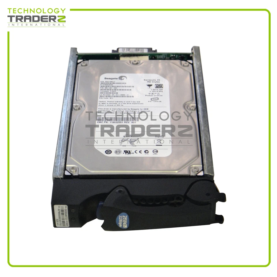 118032551 EMC 750GB 7.2K SATA 3G 3.5" Hard Drive 005048723 ***Pulled*** - Image 1 of 1